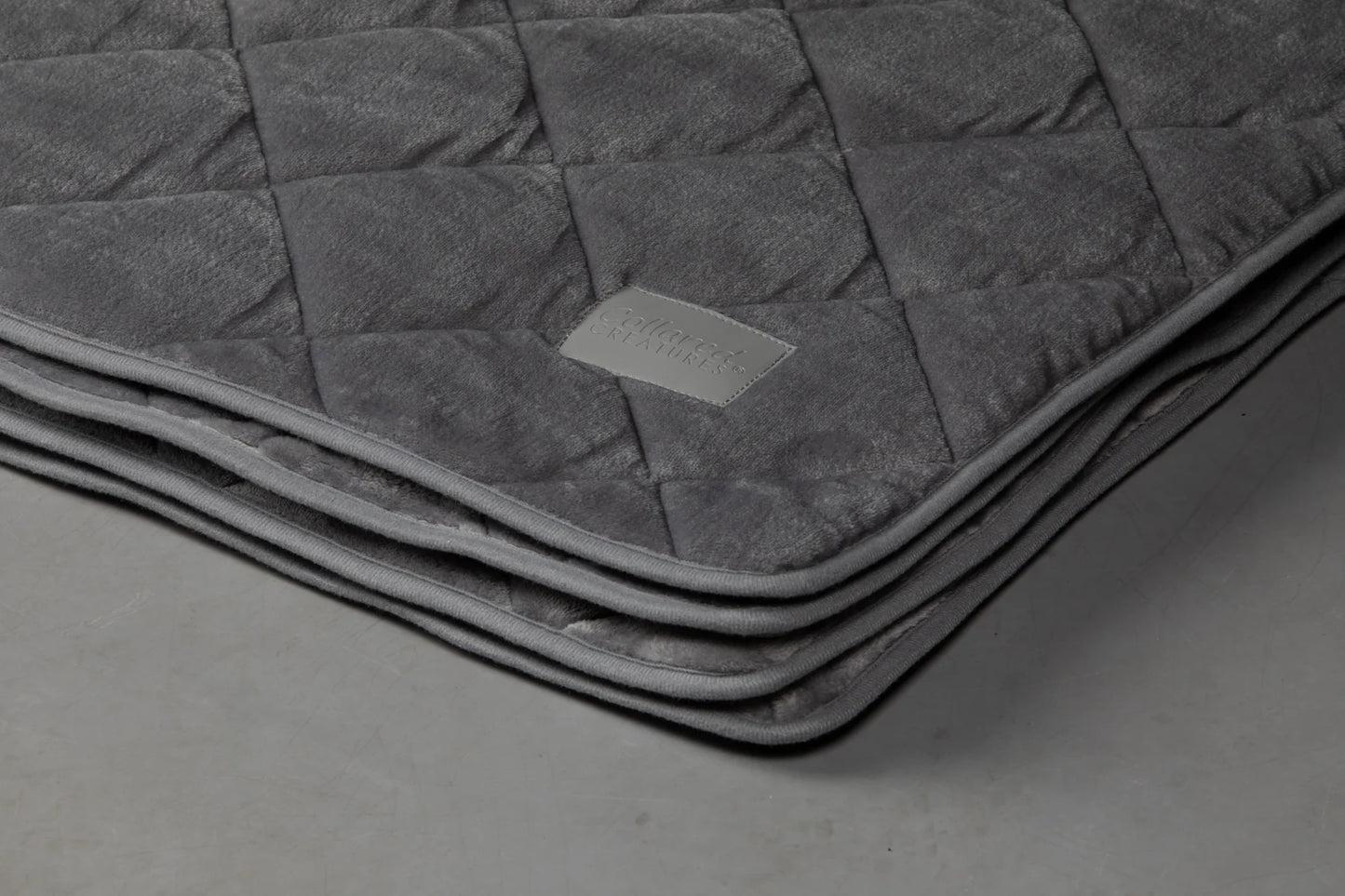 Collared Creatures Luxury throw Grey dog blanket