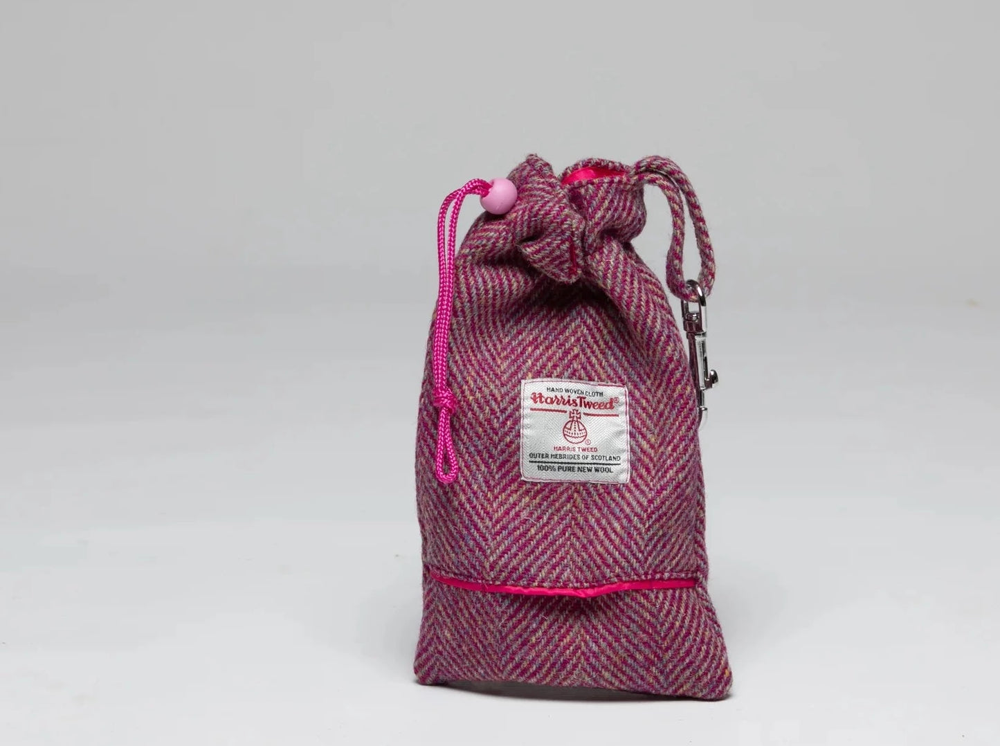 Collared Creatures Harris Tweed Treat bag Raspberry Ripple