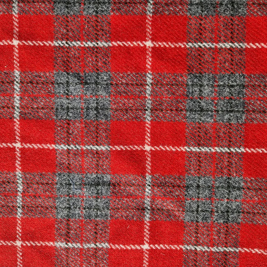 Harris Tweed Red and Grey Check