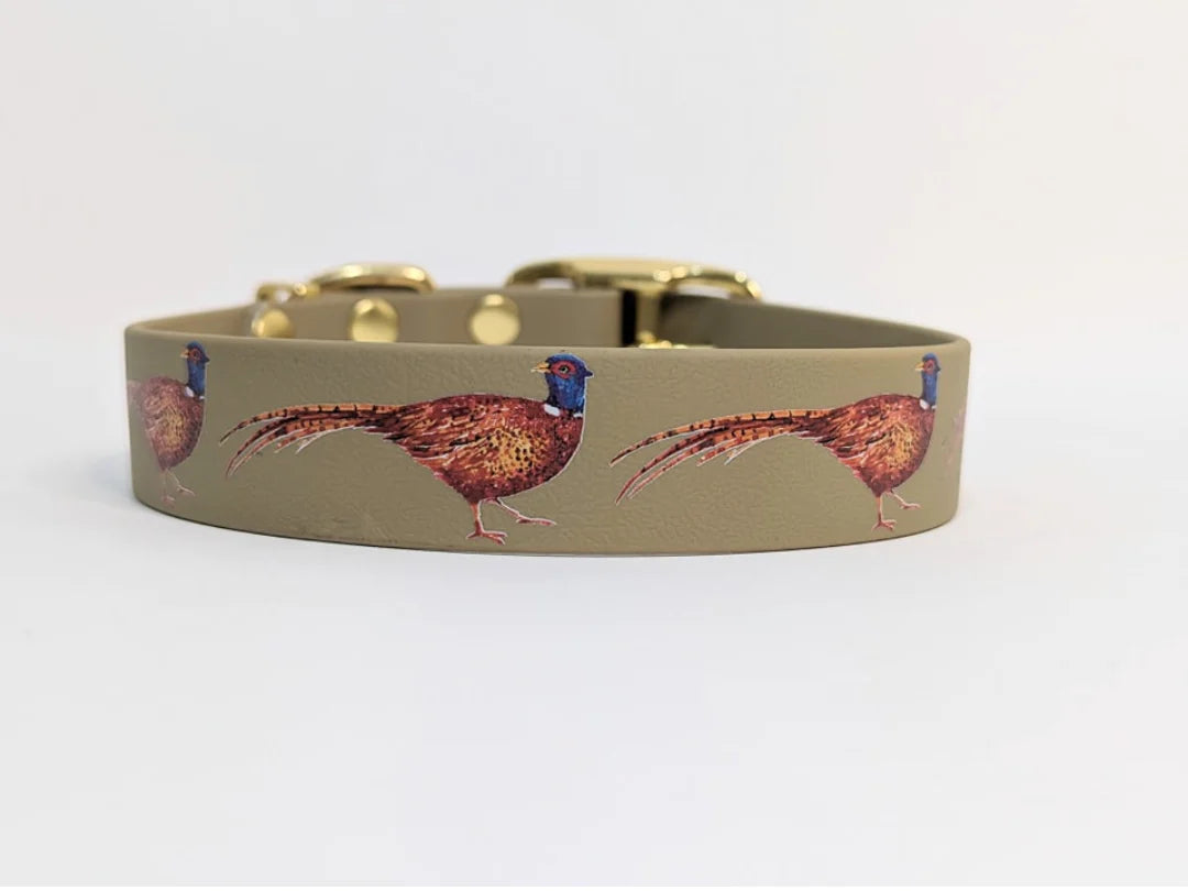 Pheasant waterproof dog collar