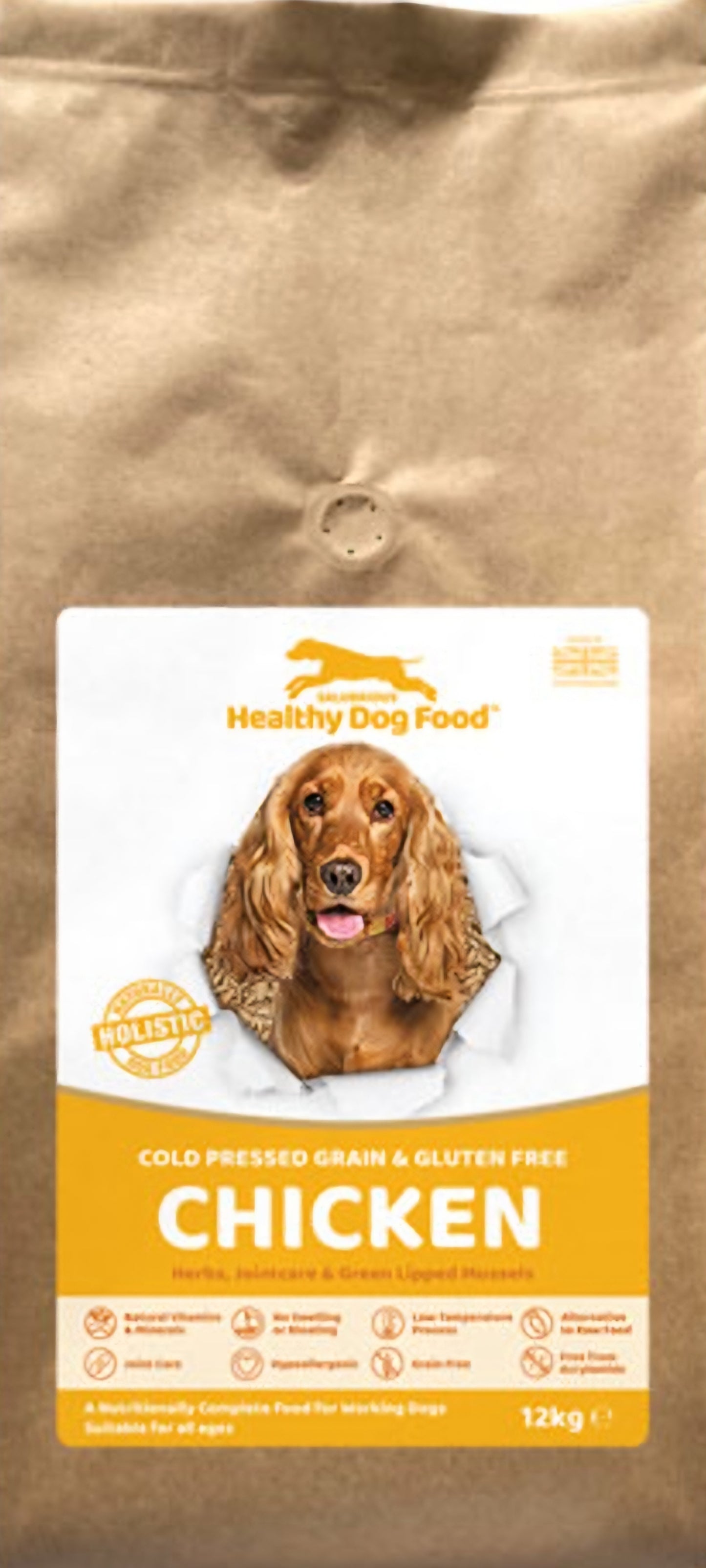 Cold pressed dog food chicken, grain and gluten free 12kg