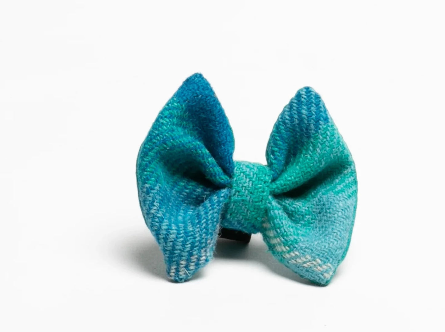 Harris tweed Dog Bow Tie Sea Breeze