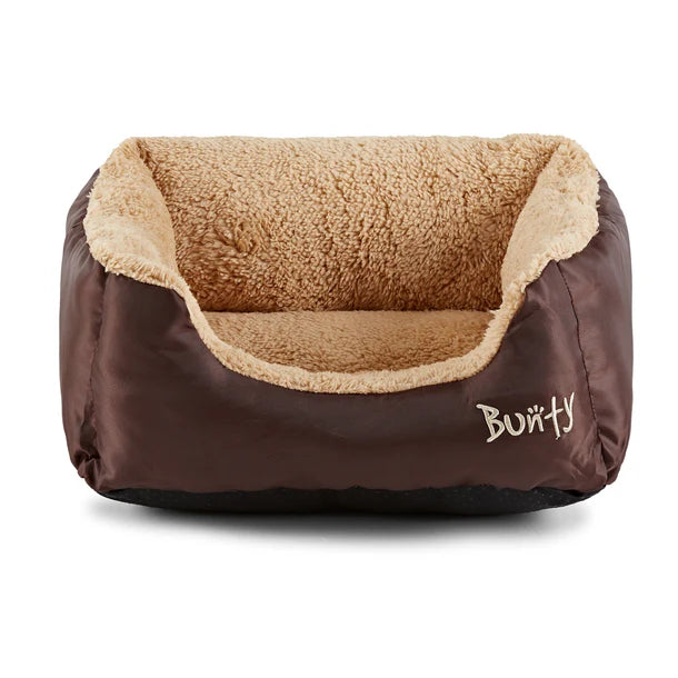Bunty Fleece deluxe dog bed small brown