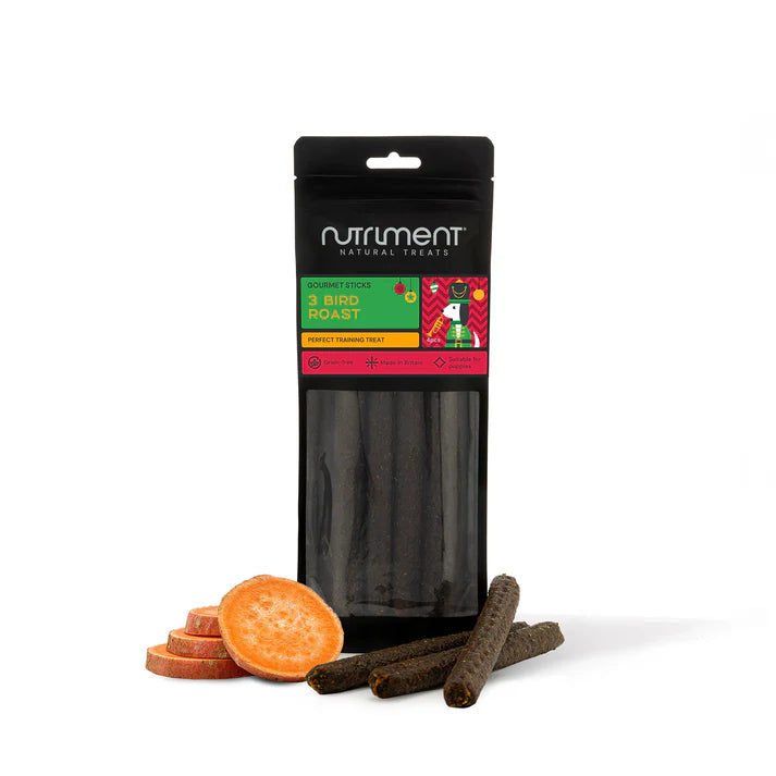 Gourmet Christmas Long Sausage For Dogs 3 bird roast