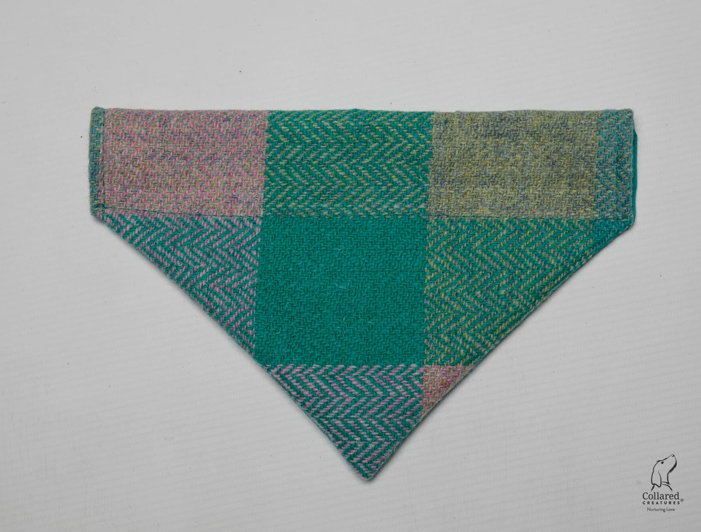 Harris Tweed dog bandana Summer Herringbone