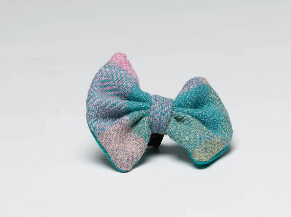 Harris tweed Dog Bow Tie Summer