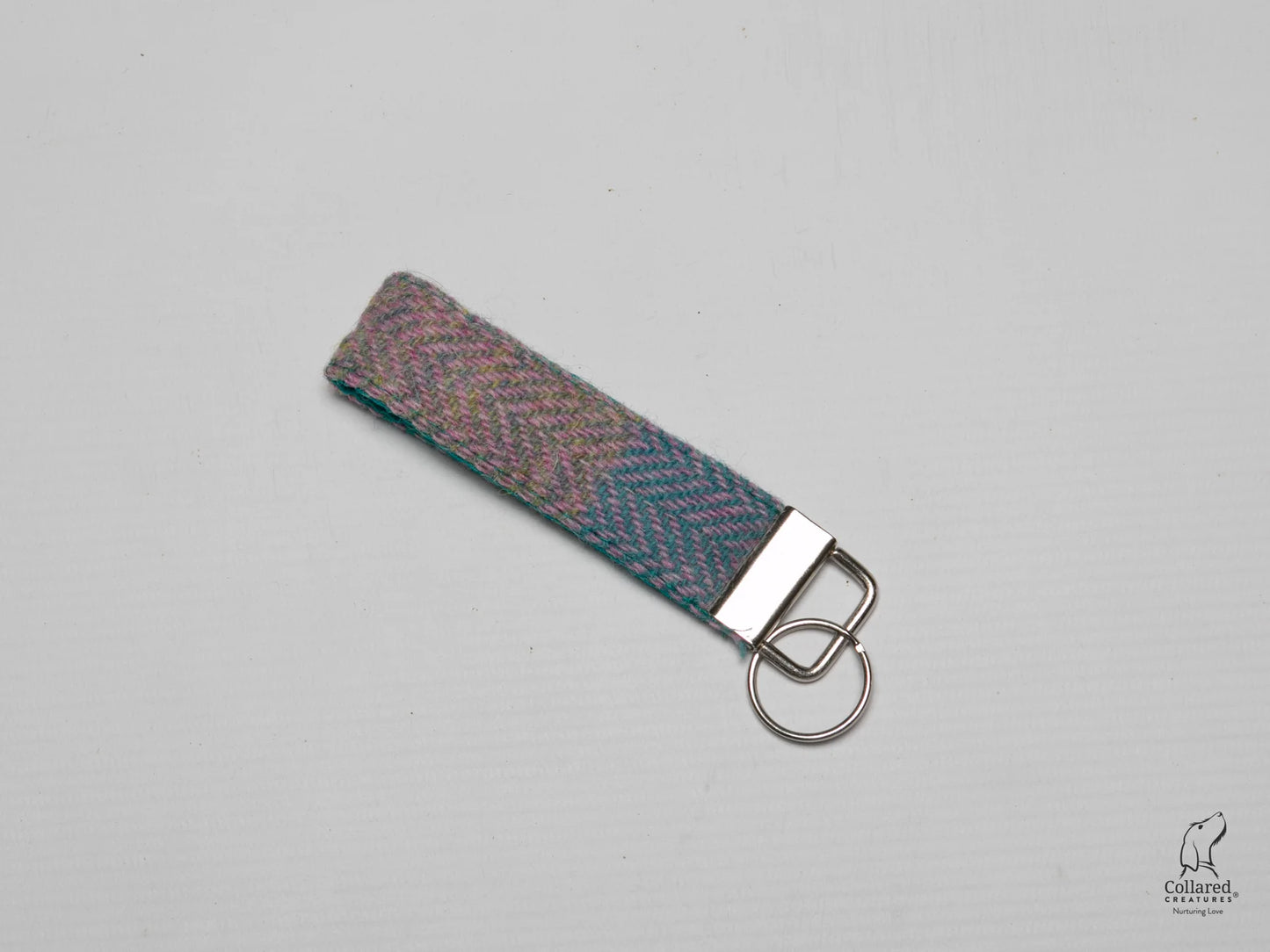 Harris Tweed keyring Summer Herringbone