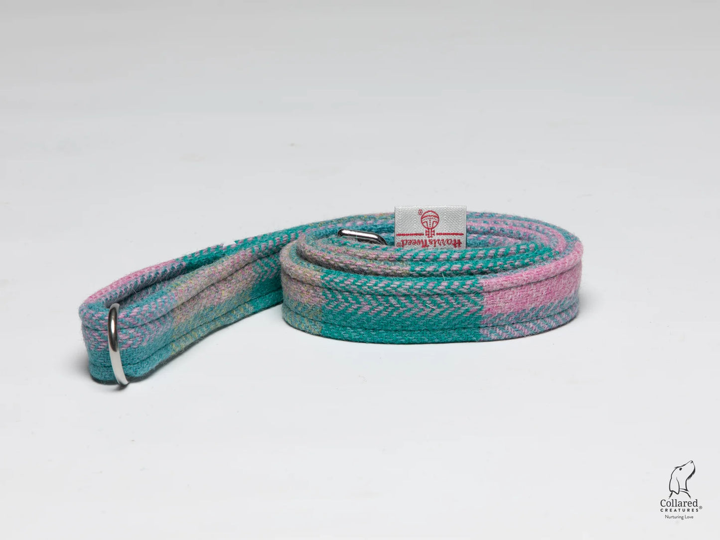 Harris Tweed dog Lead Summer Herringbone