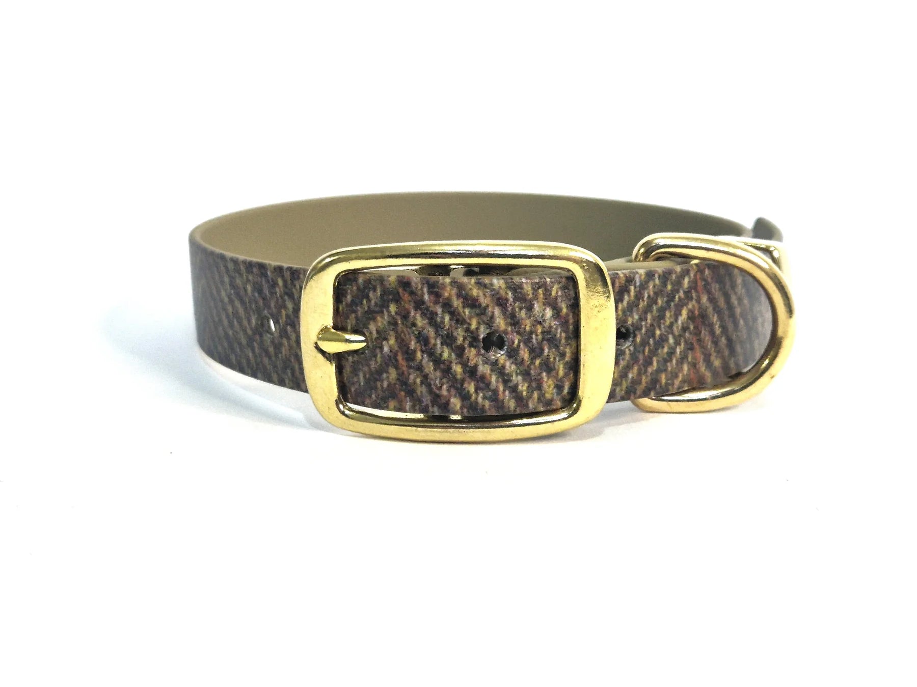 Traditional Herringbone tweed printed collar