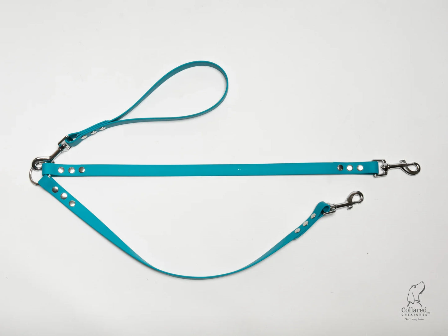 waterproof Split dog leads UK made Turquoise