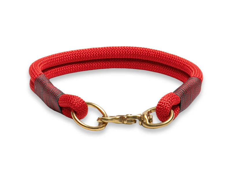 Vibrant red rope collar