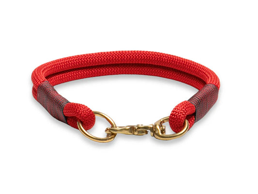 Vibrant red rope collar