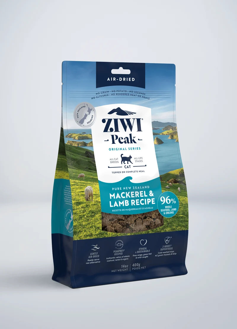 ZIWI Peak Steam & Dried Cat Food Mackerel & Lamb Premium Air-Dried  