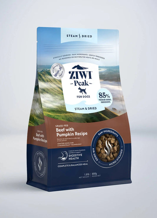ZIWI Peak Steam & Dried Beef Dog Food Pumpkin Recipe 800g