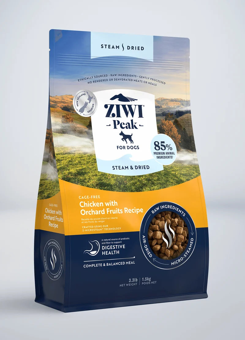 ZIWI Peak Steam & Dried Chicken Dog Food | Orchard Fruits