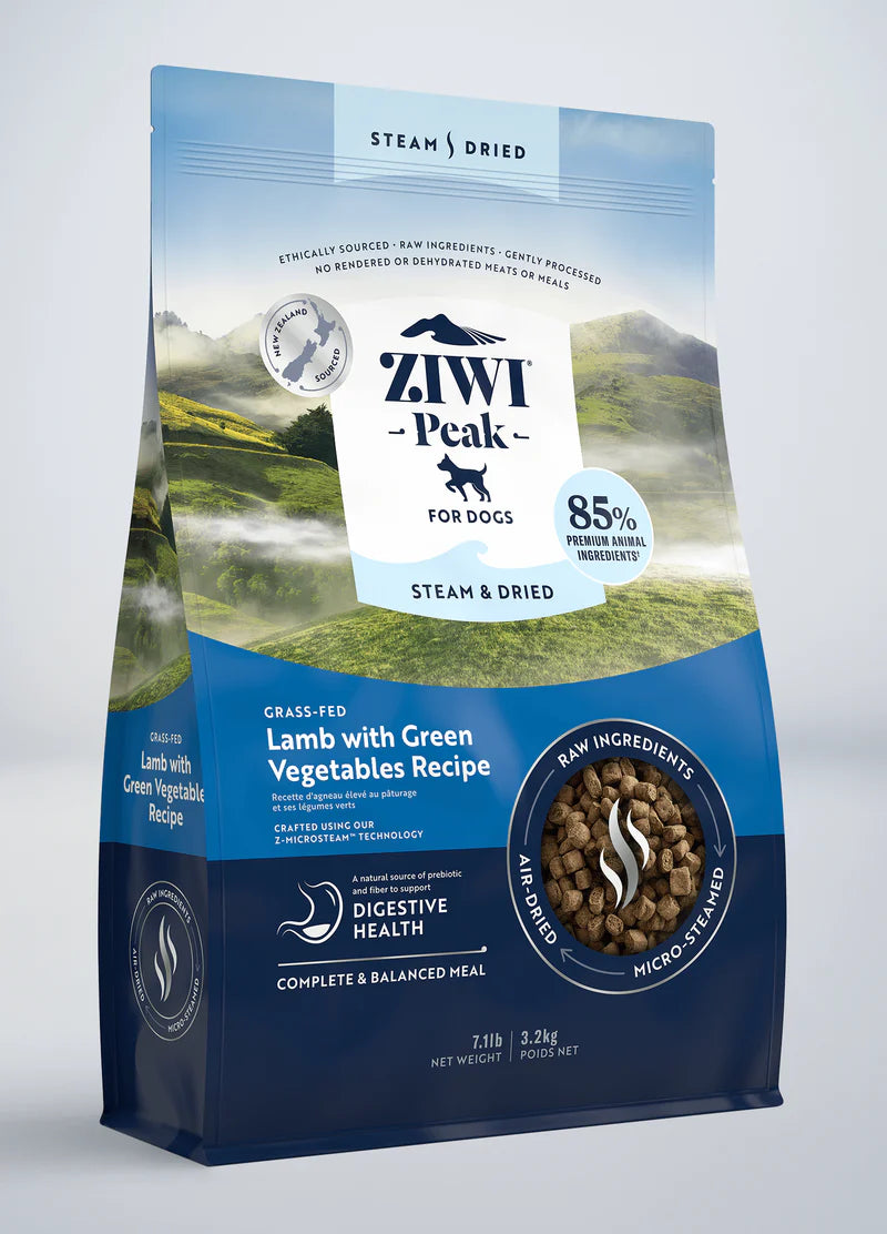ZIWI Peak Steam & Dried Lamb Dog Food with Green Vegetables 3.2kg