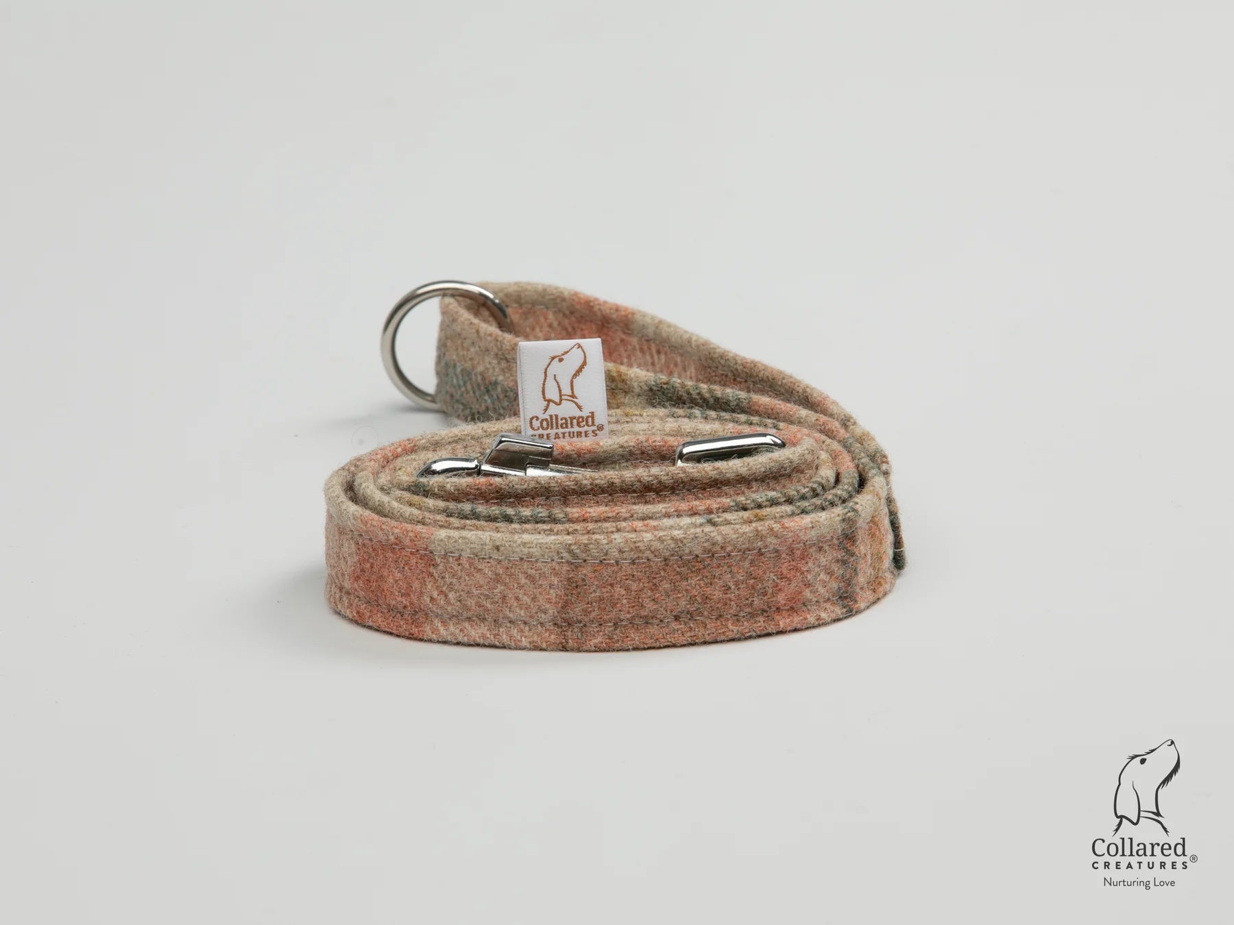 Abraham Moon Glen Coe Terracotta Check dog lead