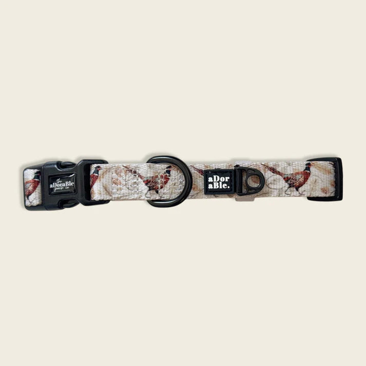 aDoraBle pooch Farmland Pheasant dog collar