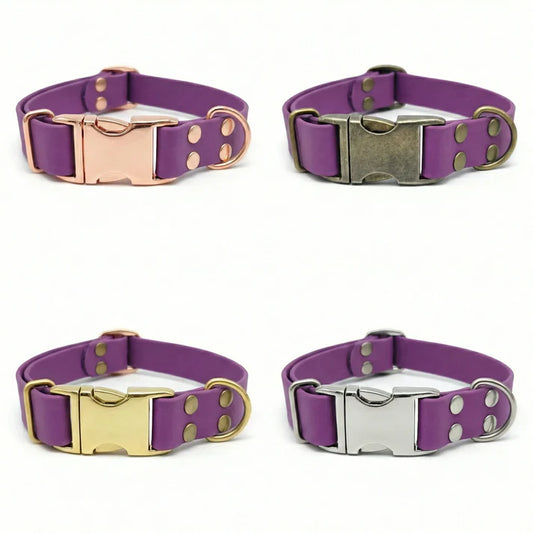 Waterproof biothane grape clasp collar metal options