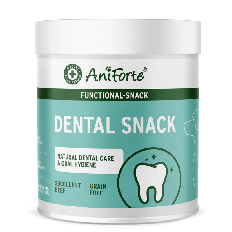 AniForte® Dental Snack for Dogs – Natural Grain-Free Teeth Cleaning Treats with Peppermint for Fresh Breath