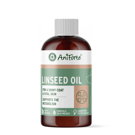 AniForte® Linseed (Flaxseed) Oil – Cold-Pressed, Natural Feed Supplement for Dogs, Cats & Horses - Helps Support Skin and Fur