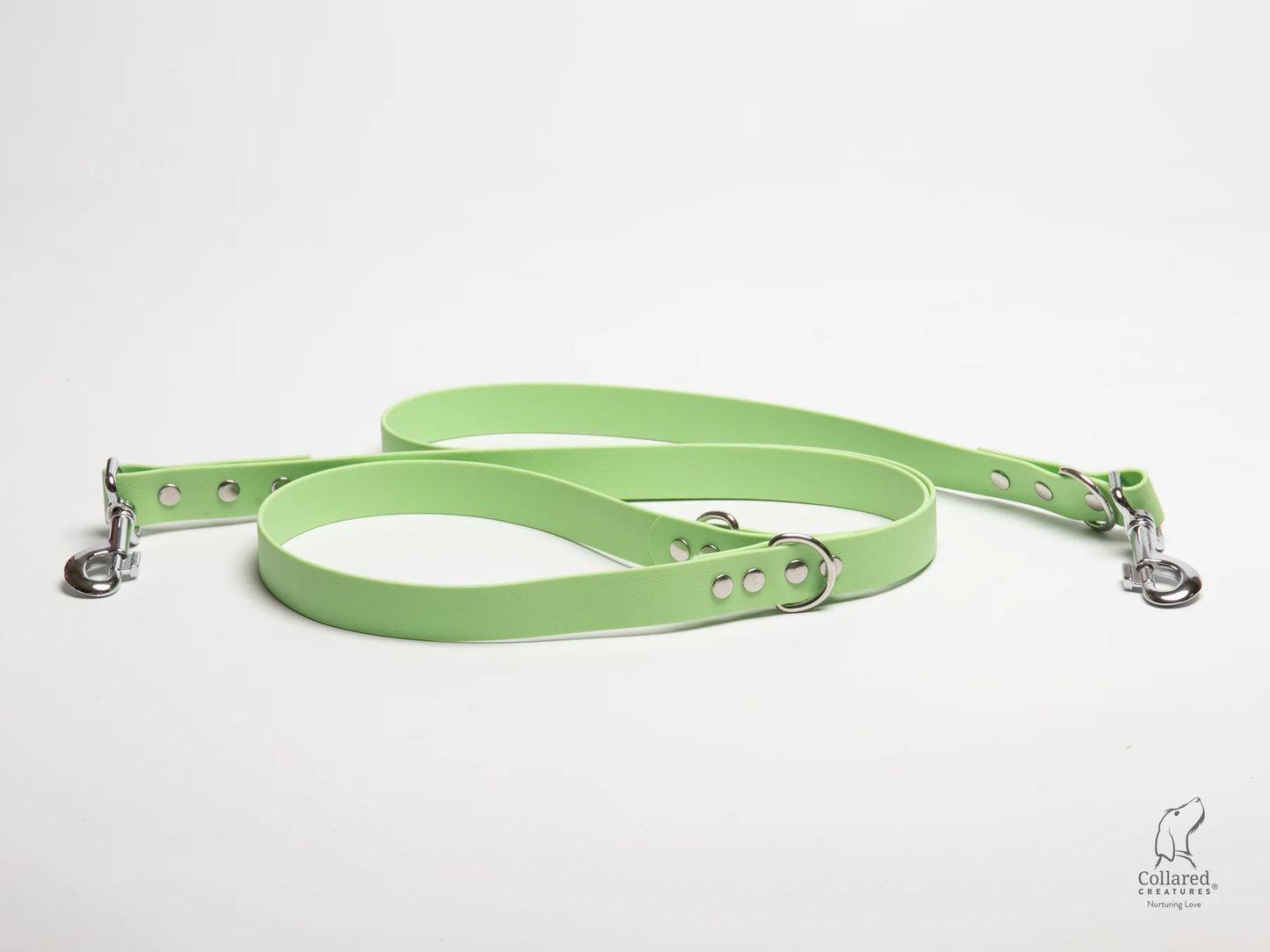 waterproof Training dog leads UK made Apple Green