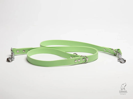 waterproof Training dog leads UK made Apple Green