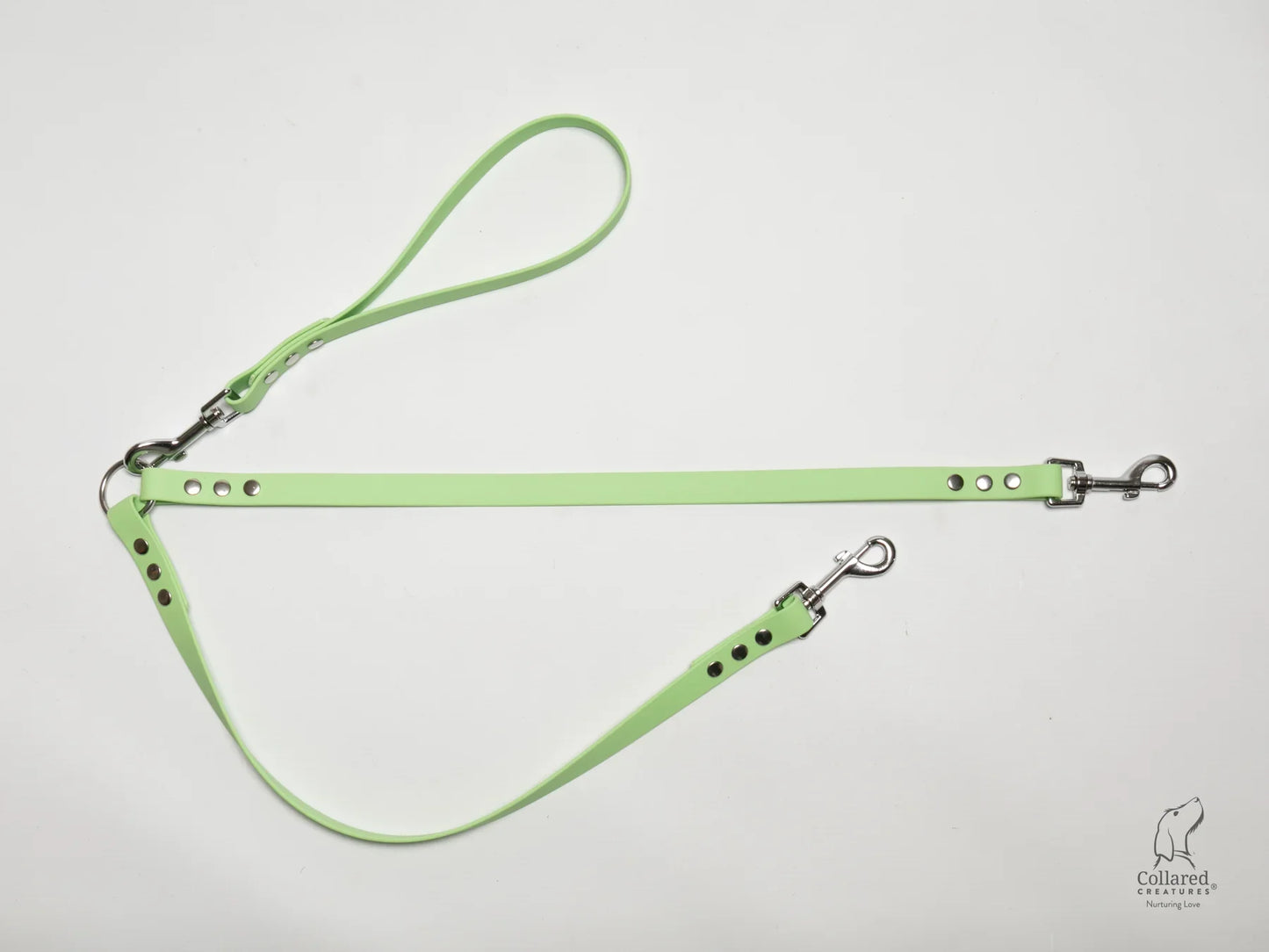 waterproof Split dog leads UK made Apple Green