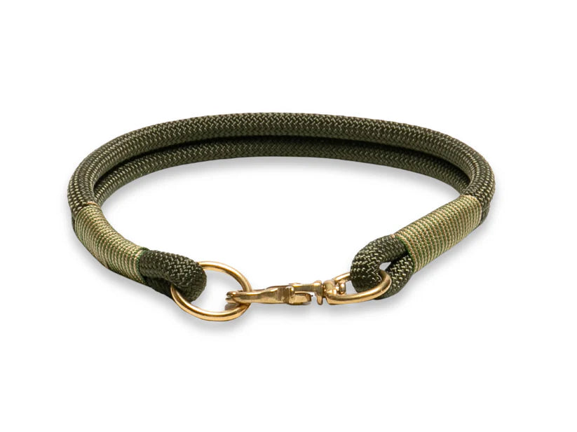 Army green rope collar