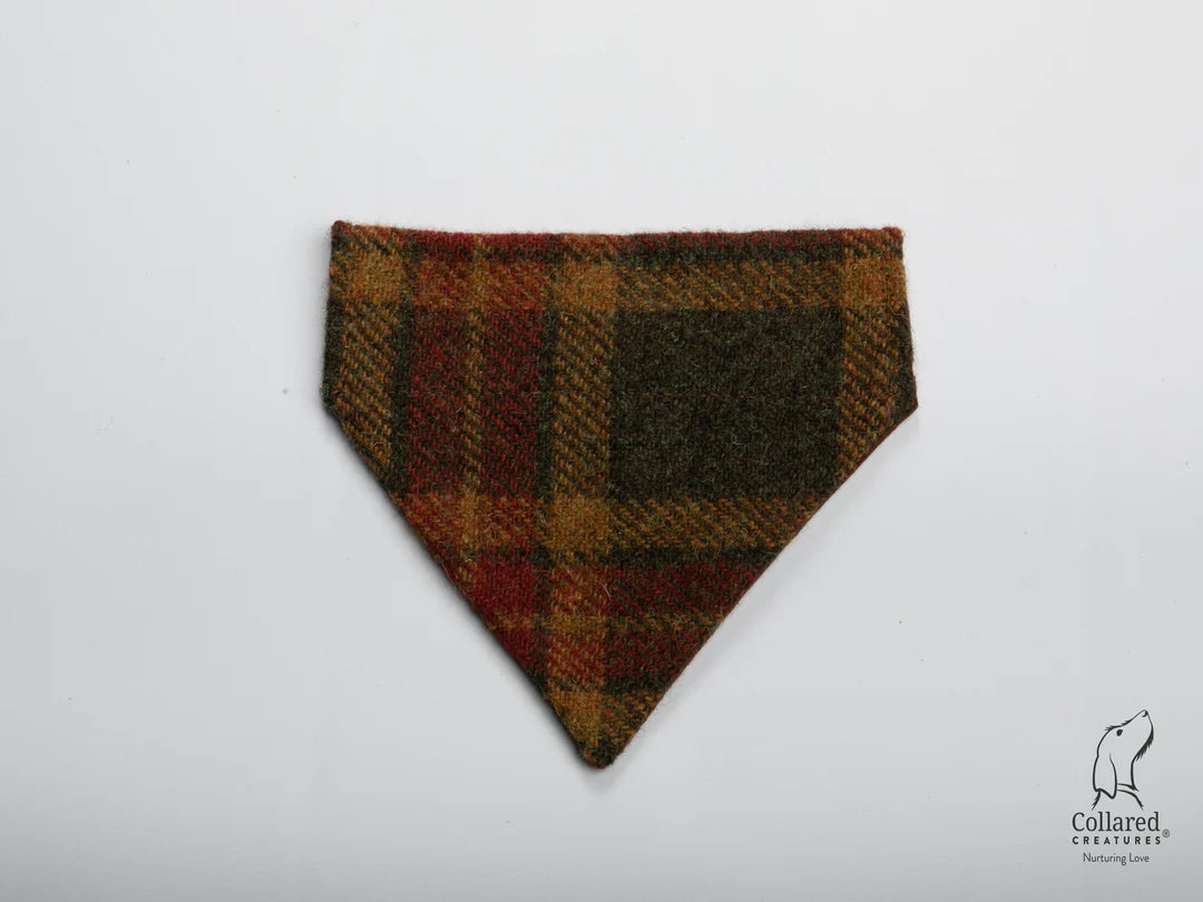 Harris Tweed Autumnal Check bandana