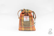Harris Tweed dog treat bag autumnal Check