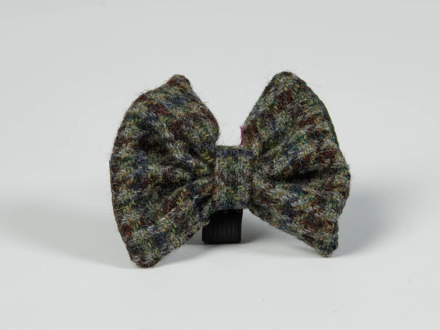 Harris tweed Dog Bow Tie Autumnal Houndstooth