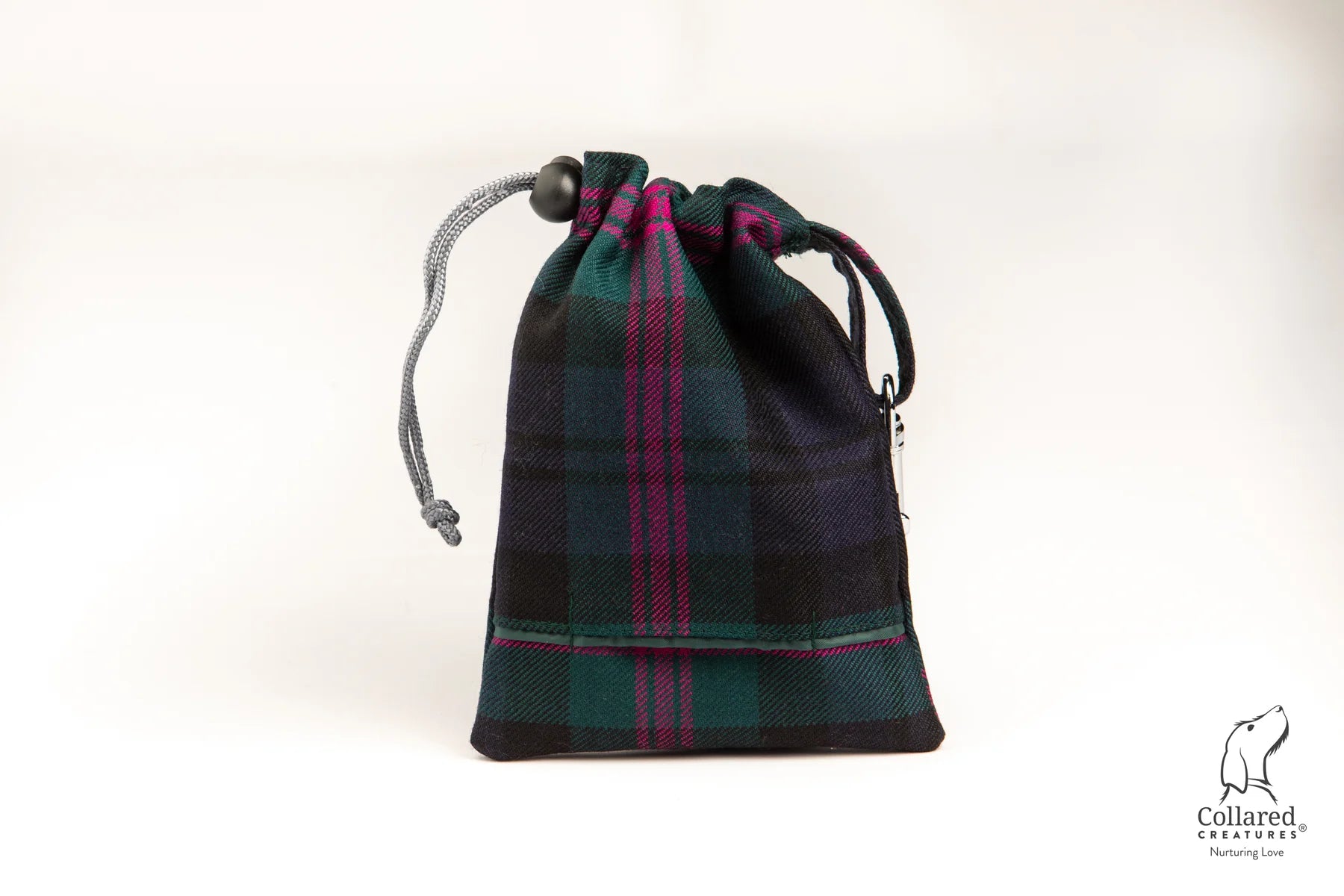 Harris Tweed dog treat bag baird modern tartan