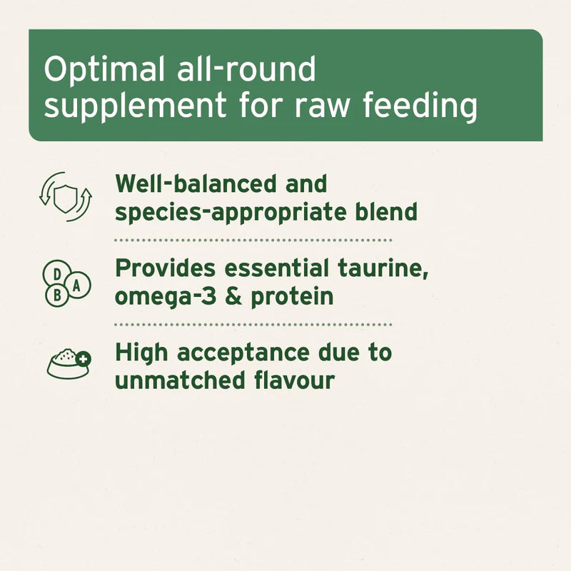 Aniforte feline complete raw cat food supplement properties