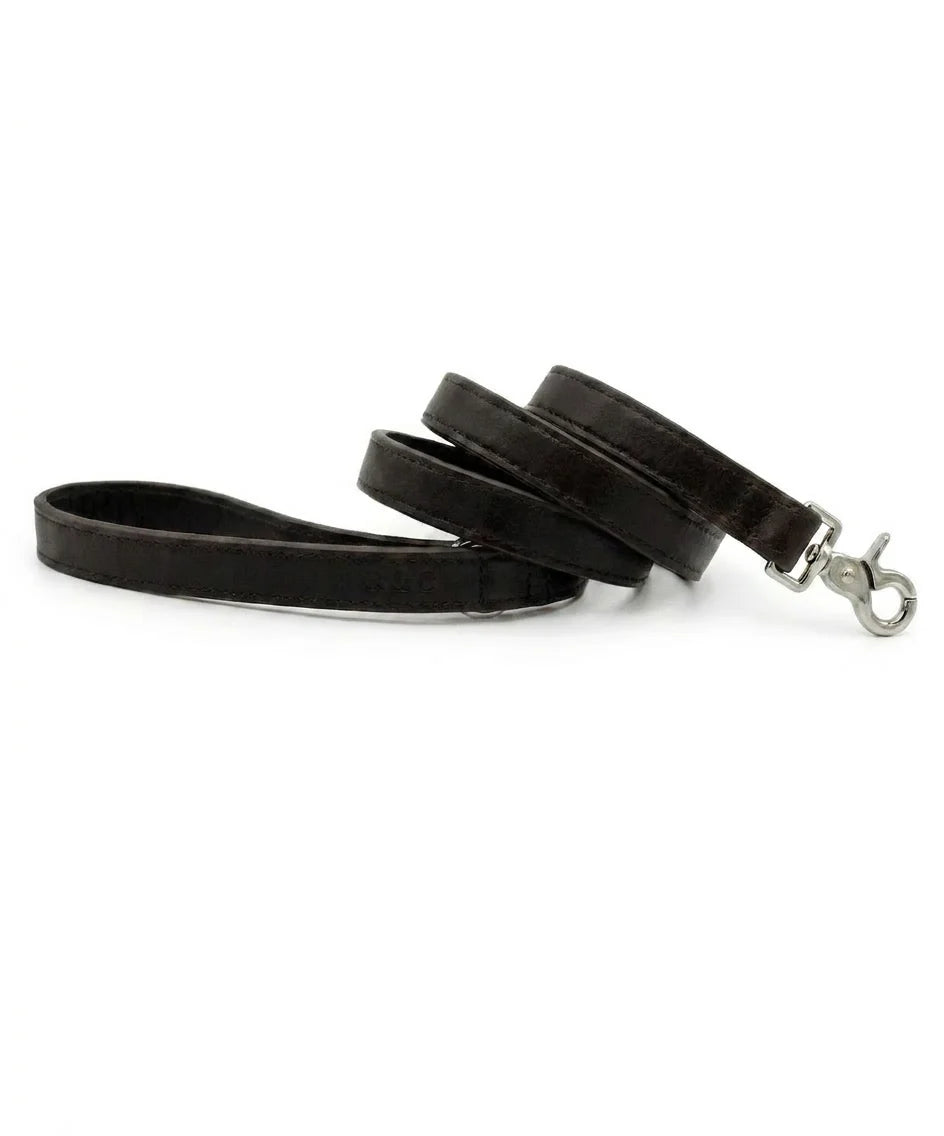 Black Leather Dog Lead | Vegan Leather | Ralph & Co