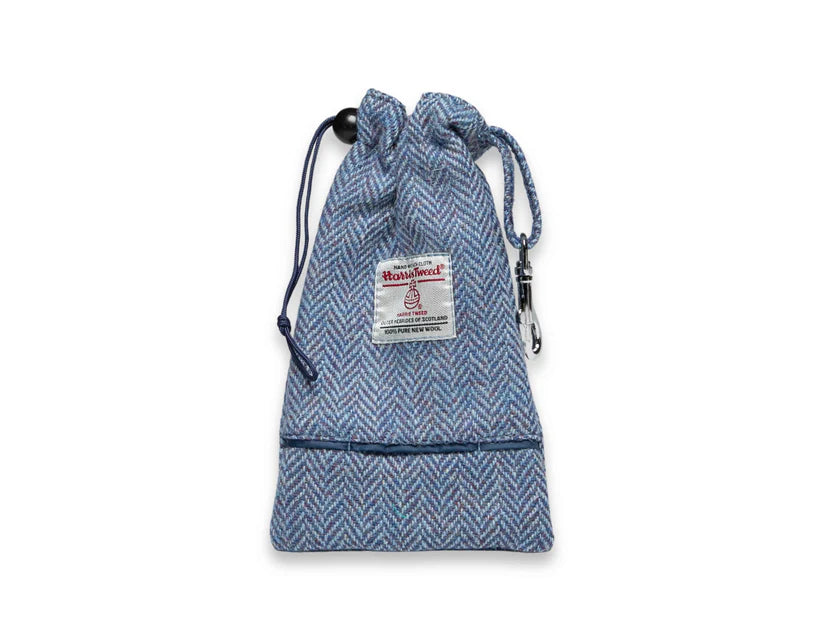 Harris Tweed  Blue Herringbone Luxury Dog Treat bag