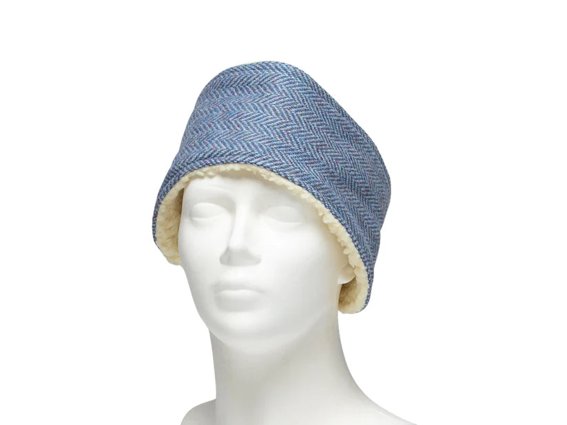 Harris Tweed  Blue Herringbone Luxury Ladies Headband