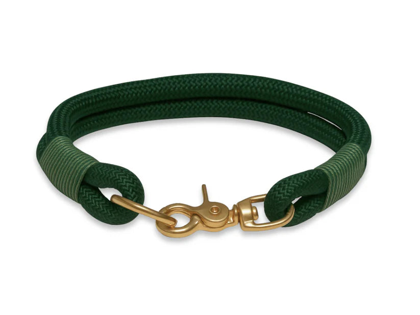 Bottle green rope collar
