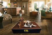 Waterproof dog doza memory foam slab dog bed brown and black
