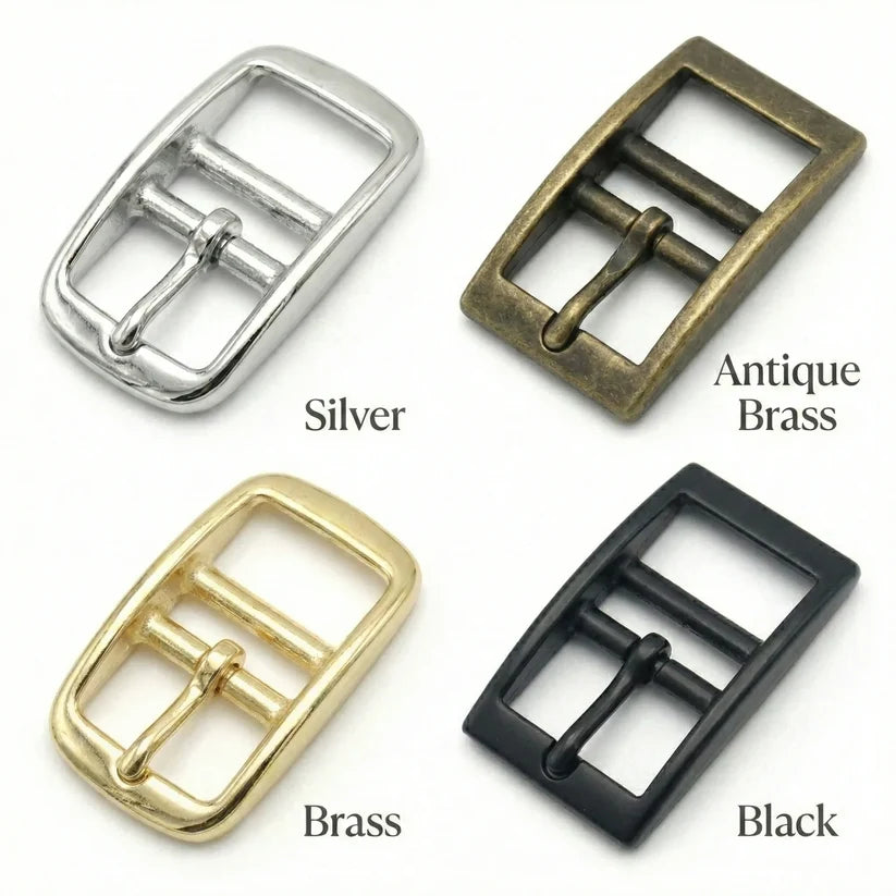 Dog Collar with silver, Antique Brass, Brass or Black Buckle 