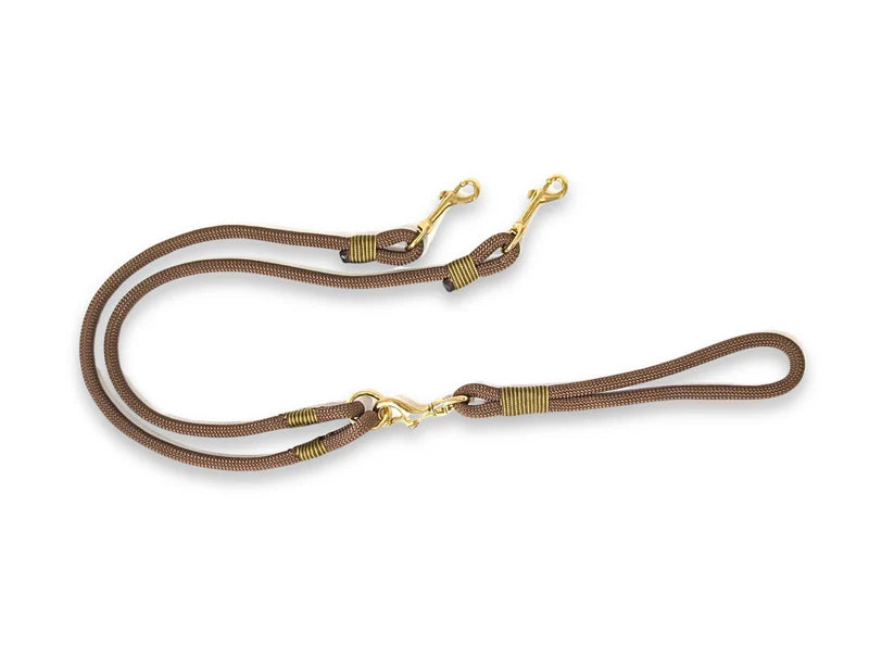 Chocolate brown rope split lead