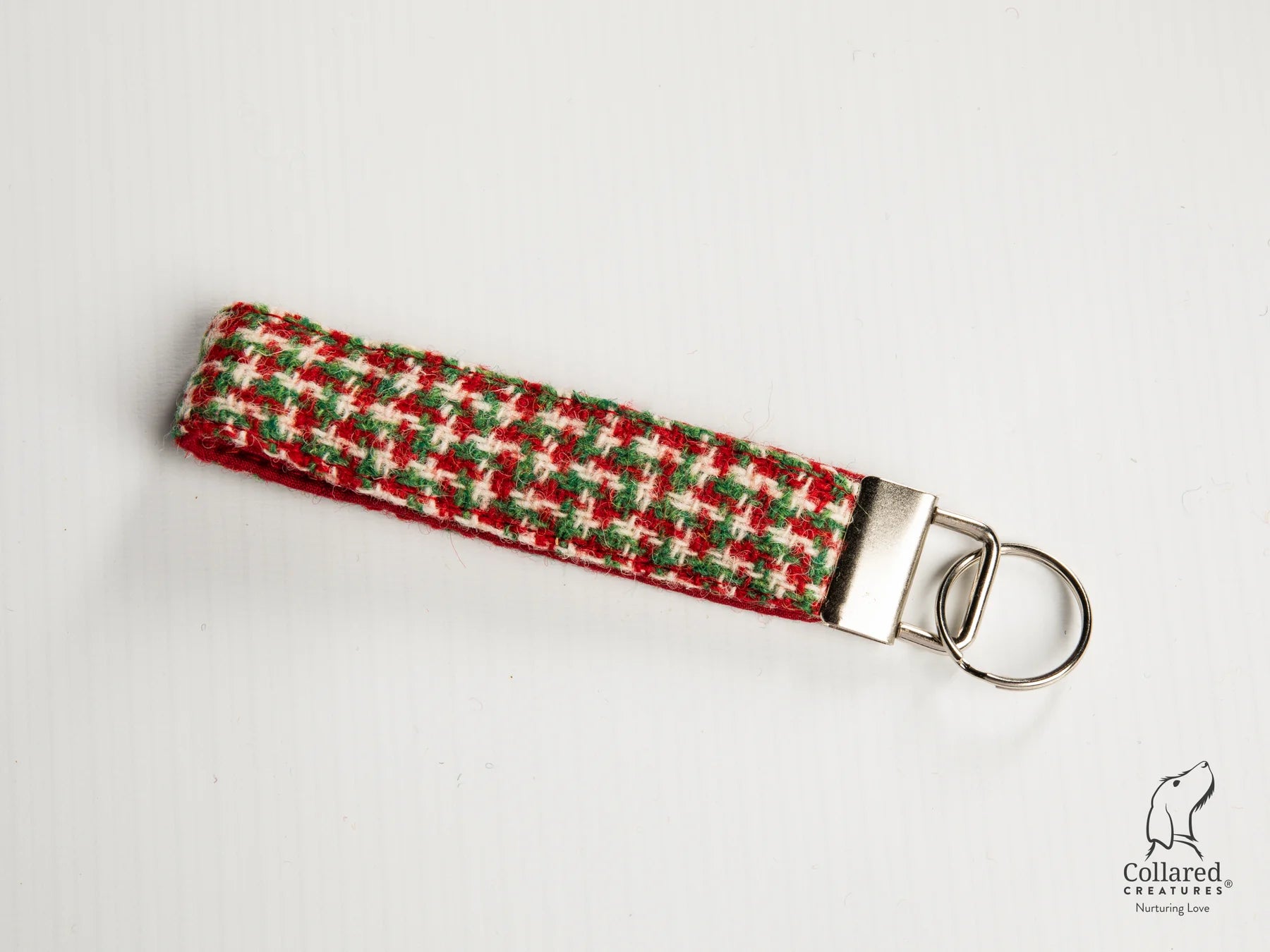 Harris Tweed Key ring Christmas Houndstooth