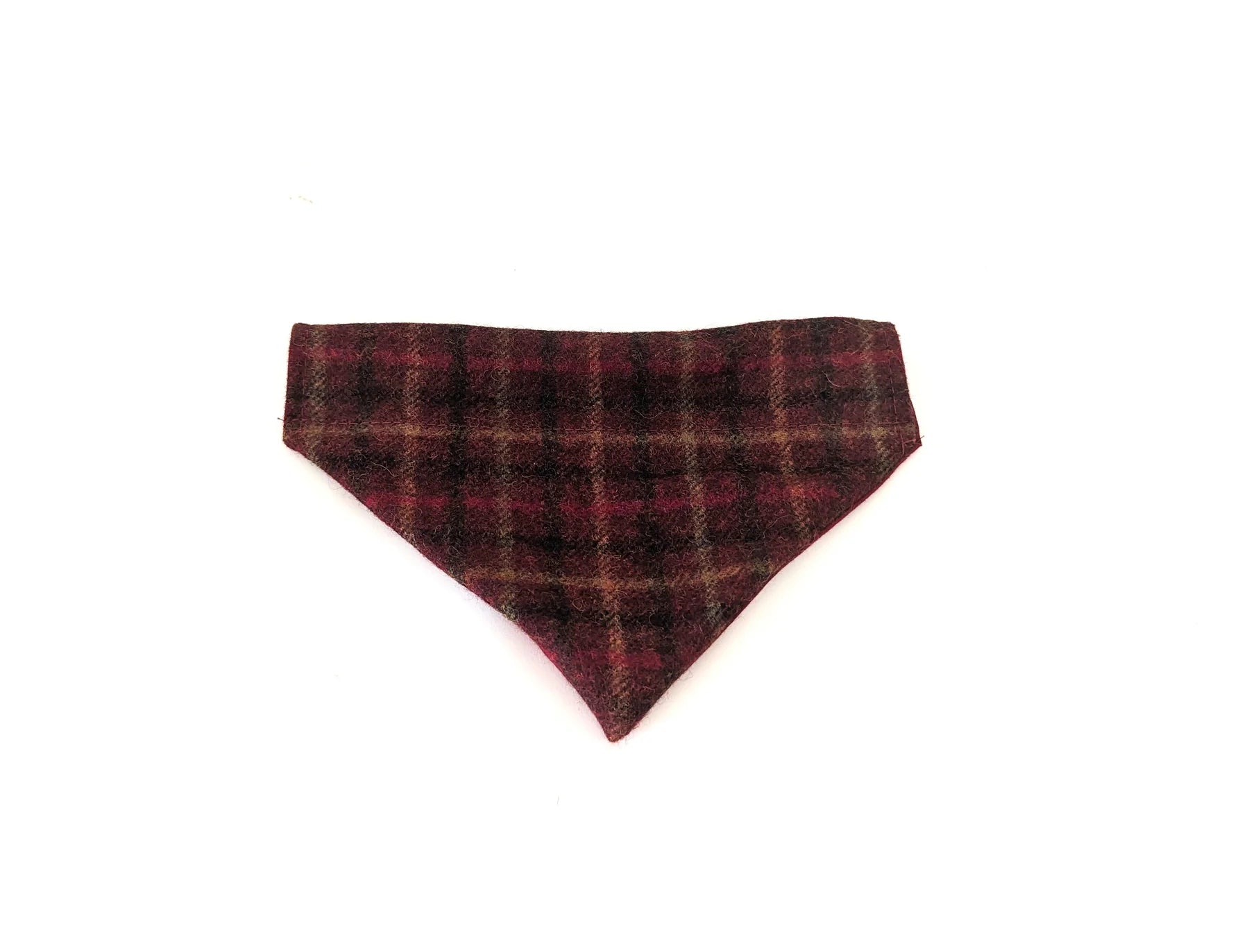 abraham Moon Balmoral Claret Check  dog bandana