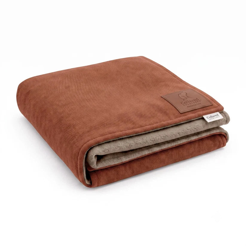 Luxury Dog Blanket Monaco Rust | Washable Chenille Fleece