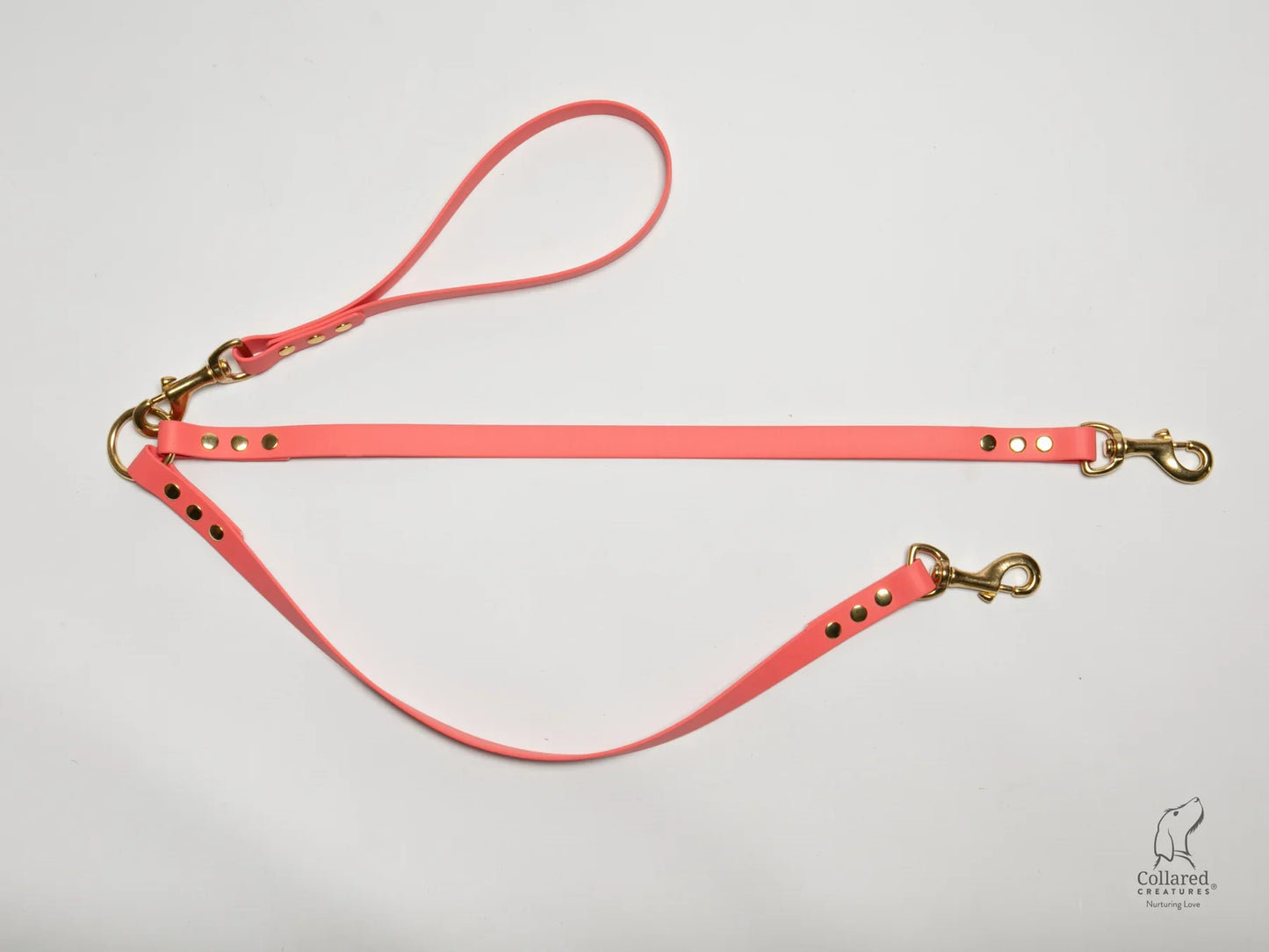 waterproof Split dog leads UK made Coral