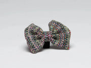 Harris tweed Dog Bow Tie Ditzy dashes of pink