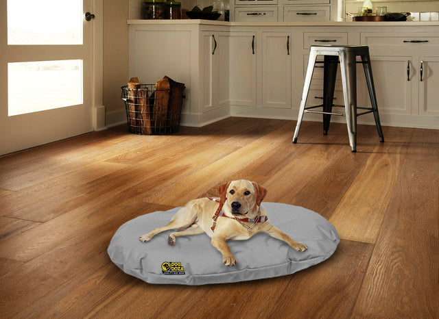 Dog basket inner waterproof  bed oval memory foam beige