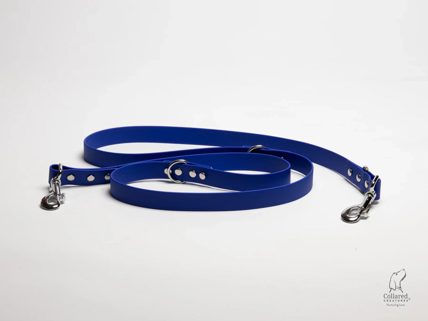 waterproof Training dog leads UK made Electric Blue