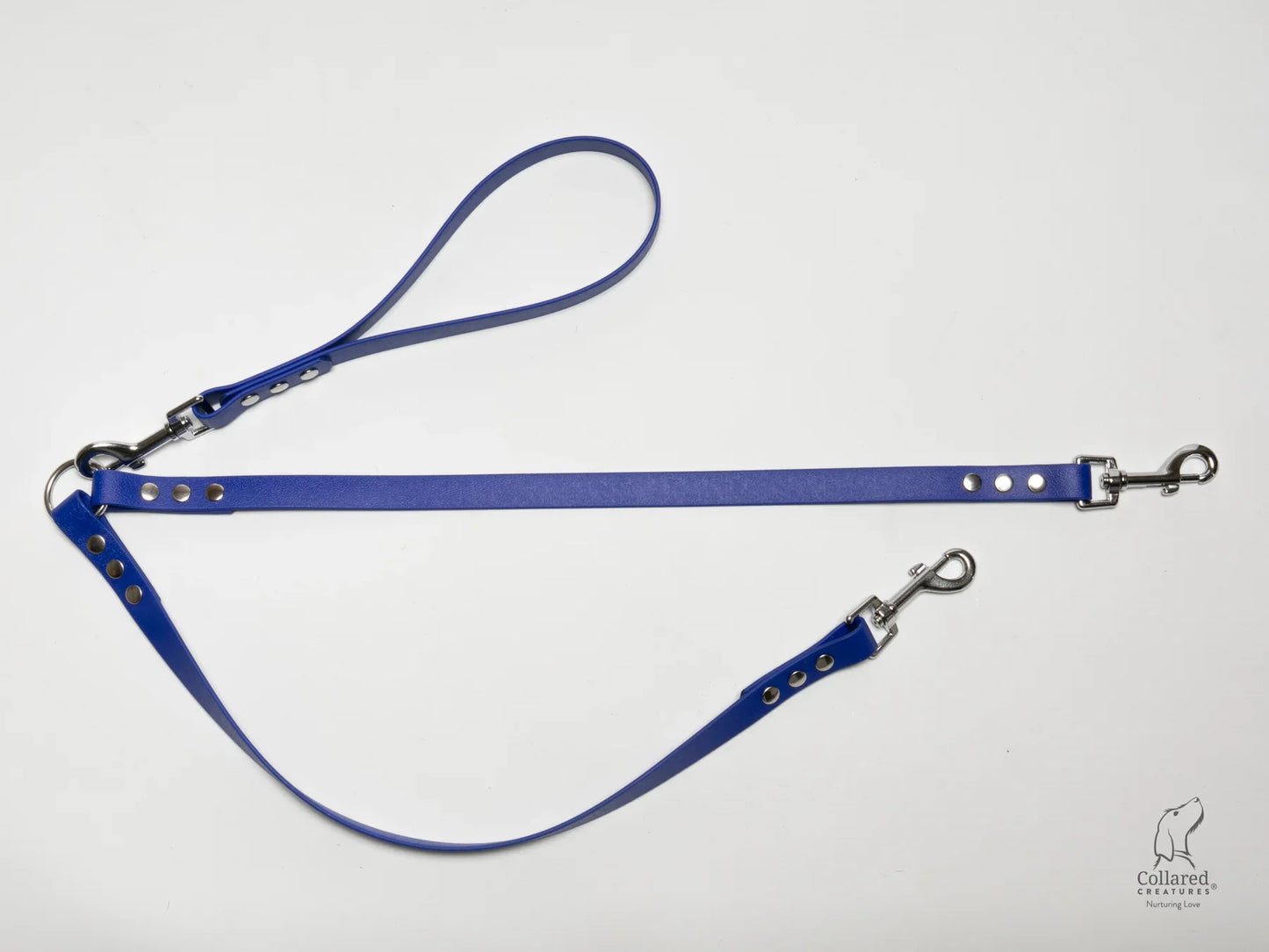 waterproof Split dog leads UK made Electric Blue