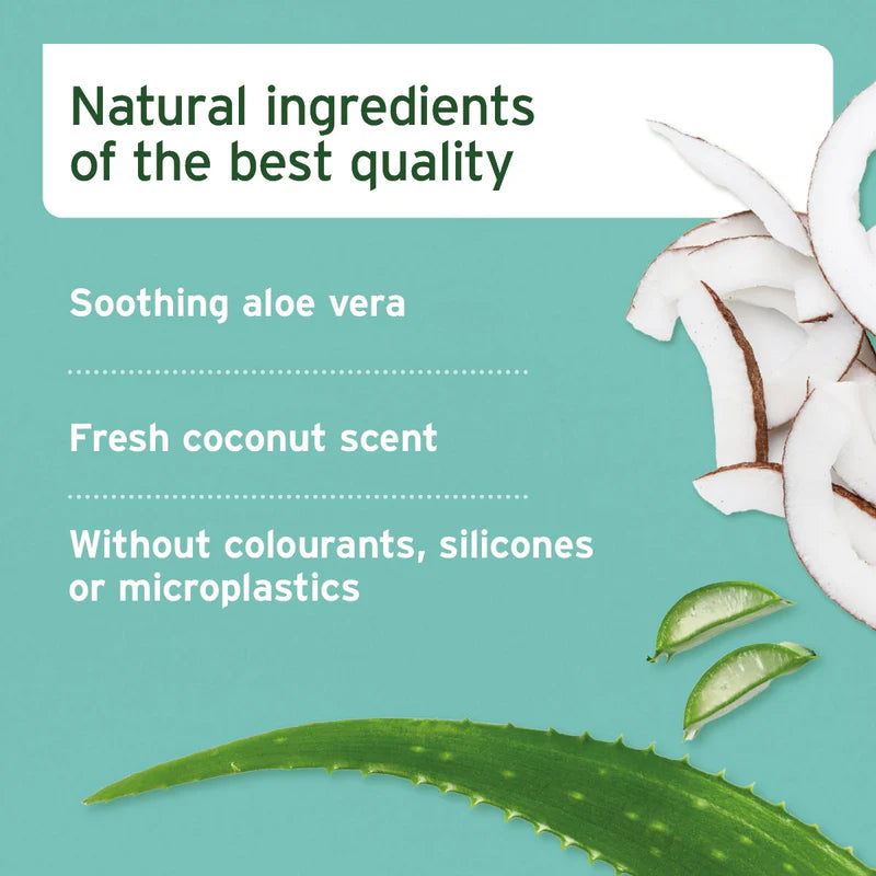 Fur Harmony Dog Shampoo with Coconut & Aloe Vera – gentle, nourishing, pH-balanced, perfect for sensitive skin & all dog breeds.